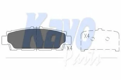 Комплект тормозных колодок, дисковый тормоз KAVO PARTS купить