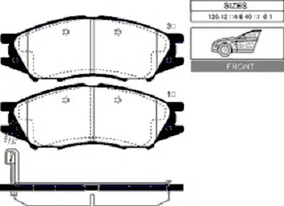 Комплект тормозных колодок, дисковый тормоз Front brake pads for MAZDA/NISSAN GOODWILL купить