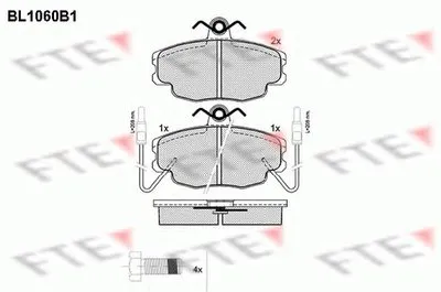 Комплект тормозных колодок, дисковый тормоз FTE купить