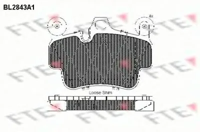 Комплект тормозных колодок, дисковый тормоз FTE купить
