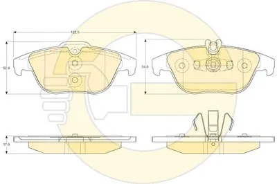 Комплект тормозных колодок, дисковый тормоз GIRLING купить