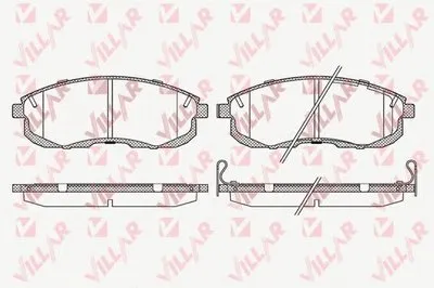 Комплект тормозных колодок, дисковый тормоз VILLAR купить