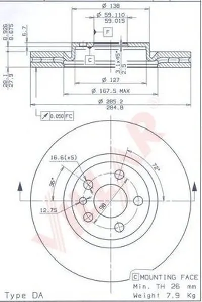 Тормозной диск VILLAR купить