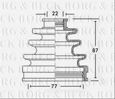 Пыльник, приводной вал BORG & BECK купить