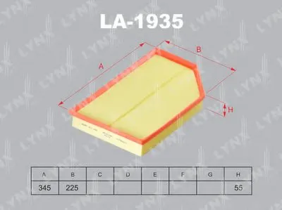 Воздушный фильтр LYNXauto купить