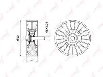 Паразитный / ведущий ролик, поликлиновой ремень LYNXauto купить