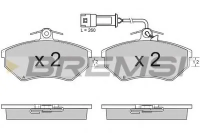Комплект тормозных колодок, дисковый тормоз BREMSI купить