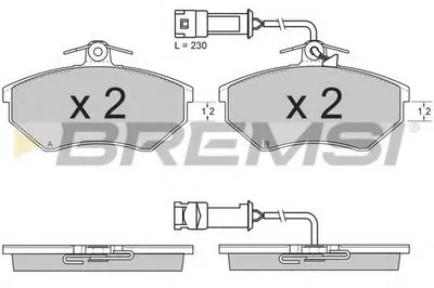 Комплект тормозных колодок, дисковый тормоз BREMSI купить
