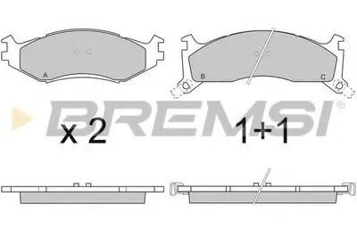 Комплект тормозных колодок, дисковый тормоз BREMSI купить