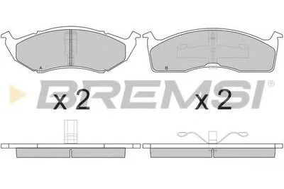 Комплект тормозных колодок, дисковый тормоз BREMSI купить