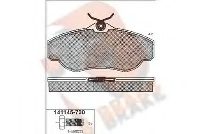 Комплект тормозных колодок, дисковый тормоз R BRAKE купить