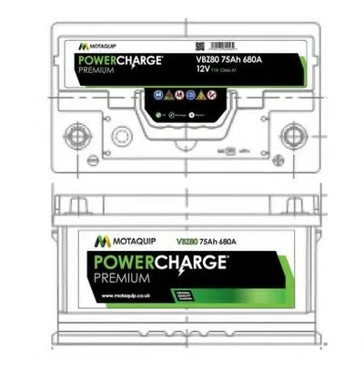 Стартерная аккумуляторная батарея Powercharge MOTAQUIP купить