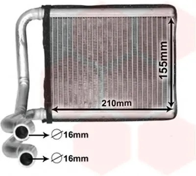 Теплообменник, отопление салона VAN WEZEL купить