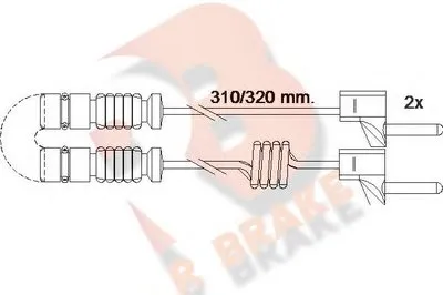 Сигнализатор, износ тормозных колодок R BRAKE купить