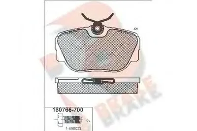 Комплект тормозных колодок, дисковый тормоз R BRAKE купить