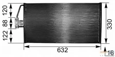 Конденсатор, кондиционер BEHR HELLA SERVICE HELLA купить