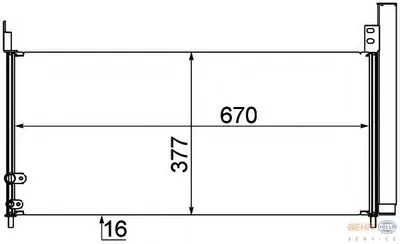 Конденсатор, кондиционер BEHR HELLA SERVICE HELLA купить