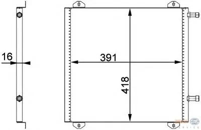Конденсатор, кондиционер BEHR HELLA SERVICE HELLA купить
