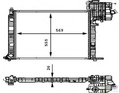 Радиатор, охлаждение двигателя BEHR HELLA SERVICE HELLA купить
