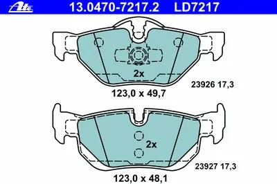 Комплект тормозных колодок, дисковый тормоз ATE Ceramic ATE купить