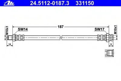 Тормозной шланг ATE купить