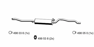 Средний глушитель выхлопных газов ERNST купить