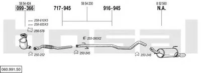 Система выпуска ОГ BOSAL купить