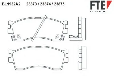 Комплект тормозных колодок, дисковый тормоз FTE купить
