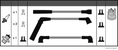 Комплект проводов зажигания HERTH+BUSS JAKOPARTS купить