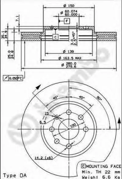 Тормозной диск BREMBO купить