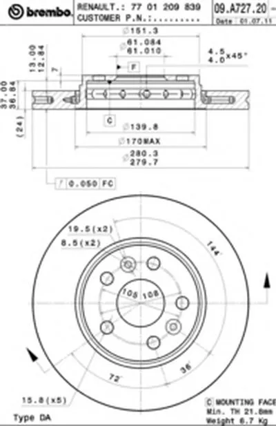 Тормозной диск AP купить