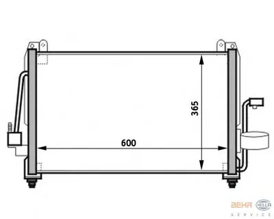 Конденсатор, кондиционер BEHR HELLA SERVICE купить