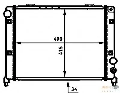 Радиатор, охлаждение двигателя BEHR HELLA SERVICE купить