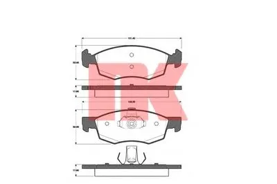 Комплект тормозных колодок, дисковый тормоз NK купить