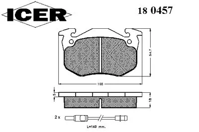 Комплект тормозных колодок, дисковый тормоз ICER купить