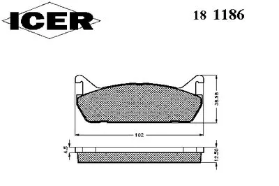 Комплект тормозных колодок, дисковый тормоз ICER купить