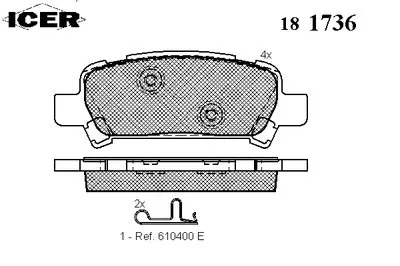 Комплект тормозных колодок, дисковый тормоз ICER купить