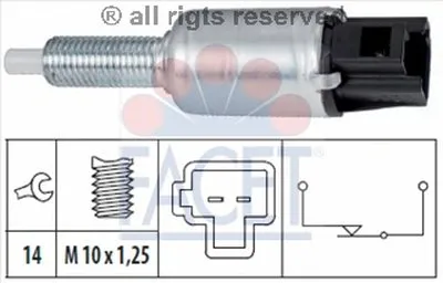 Выключатель, привод сцепления (Tempomat) FACET купить