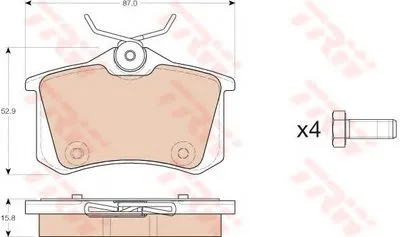 Комплект тормозных колодок, дисковый тормоз COTEC TRW купить