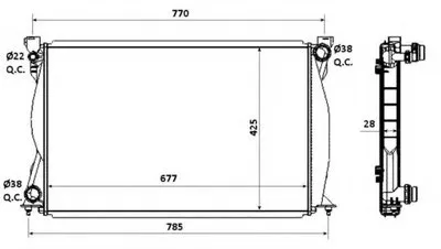 Радиатор, охлаждение двигателя NRF купить