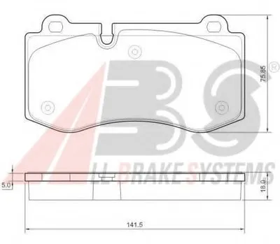Комплект тормозных колодок, дисковый тормоз A.B.S. купить