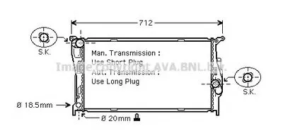 Радиатор, охлаждение двигателя AVA QUALITY COOLING купить