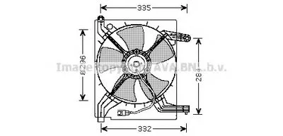 Вентилятор, охлаждение двигателя AVA QUALITY COOLING купить