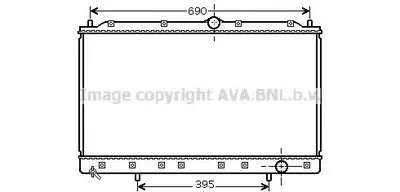 Радиатор, охлаждение двигателя AVA QUALITY COOLING купить