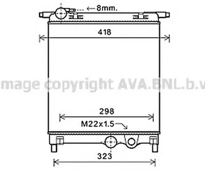 Радиатор, охлаждение двигателя AVA QUALITY COOLING купить