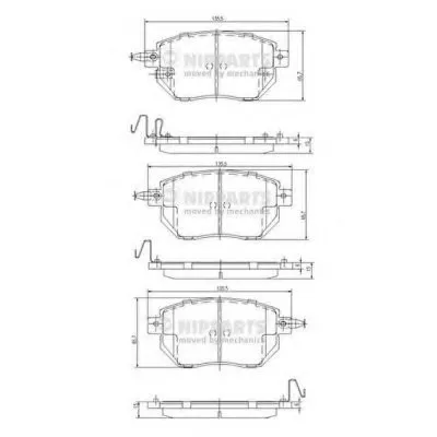 Комплект тормозных колодок, дисковый тормоз NIPPARTS купить