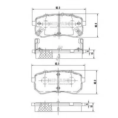 Комплект тормозных колодок, дисковый тормоз NIPPARTS купить