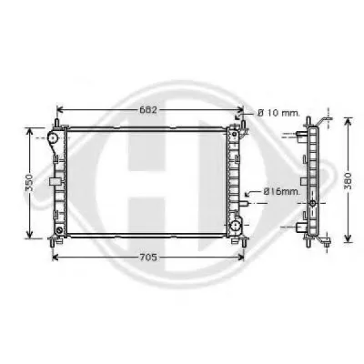 Радиатор, охлаждение двигателя DIEDERICHS купить