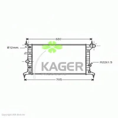 Радиатор, охлаждение двигателя KAGER купить