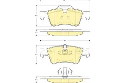 Комплект тормозных колодок, дисковый тормоз GIRLING купить